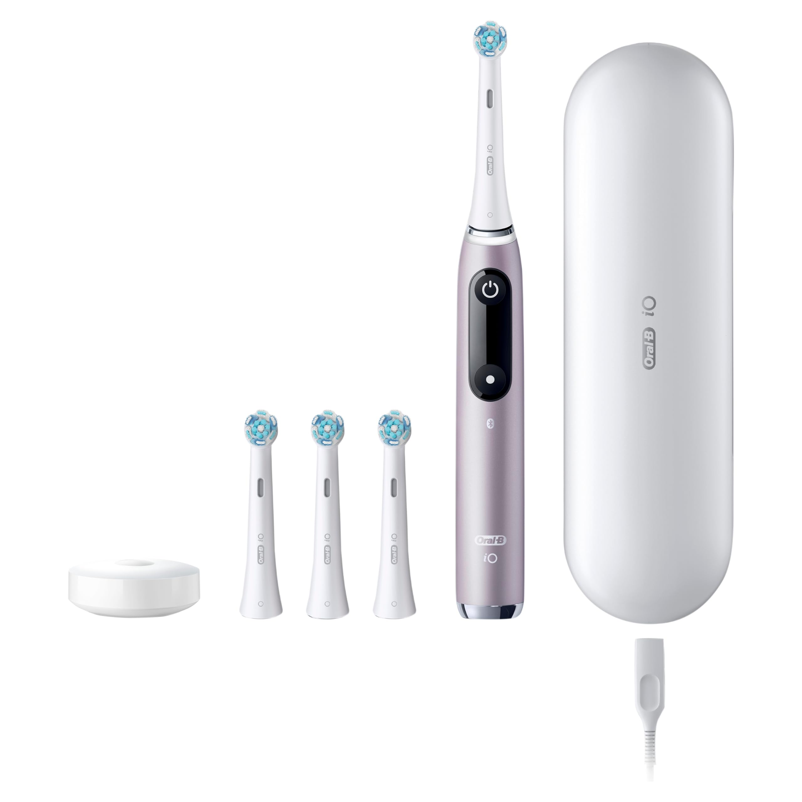 Oral-B iO Series 9 Spazzolino elettrico | Oro rosa | Spazzolino elettrico ricaricabile iO9 con 4 testine, sensore di pressione e custodia da viaggio di ricarica