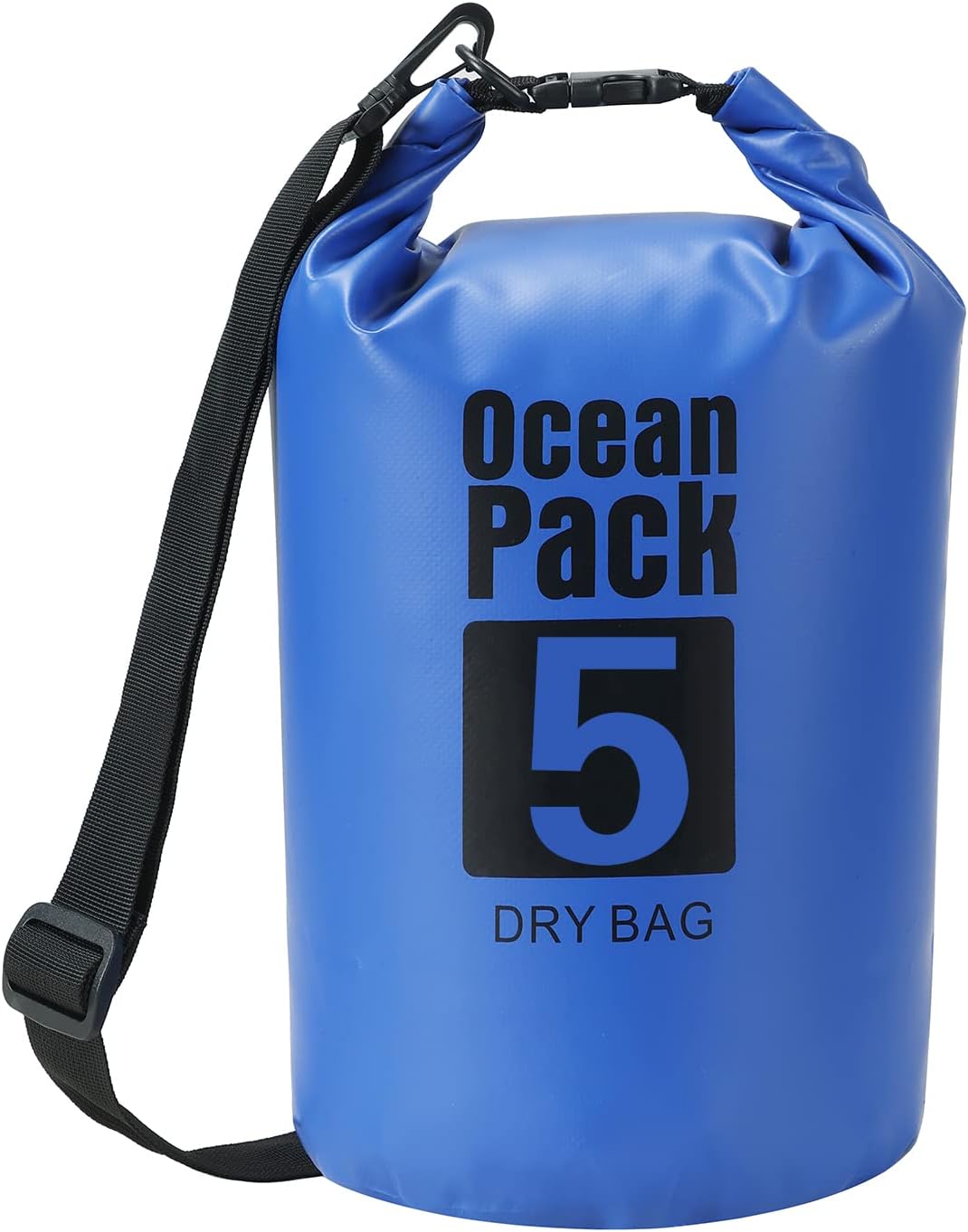 YDYJKI Floating Waterproof Dry Bag for Travel 5L/10L/20L/30L, Roll Top Sack Keeps Gear Dry for Kayaking, Rafting, Boating, Swimming, Camping, Hiking, Beach, Fishing (Sapphire Blue, 5L)