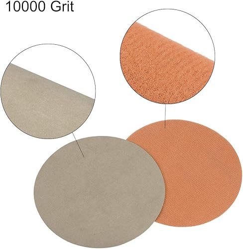 Miniatura 3 de uxcell Discos de lijado en seco y húmedo de 5 pulgadas, disco de lijado de gancho y bucle de grano 10000, papel de lija de carburo de silicio, 10