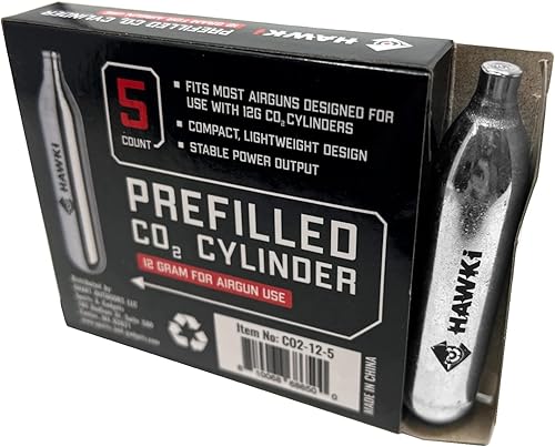 Miniatura 23 de Hawki - Cartuchos de CO2 de 0.42 oz para pistolas de aire, pistolas BB, pistolas de Airsoft y accesorios de paintball Cilindros de CO2 0.42 oz