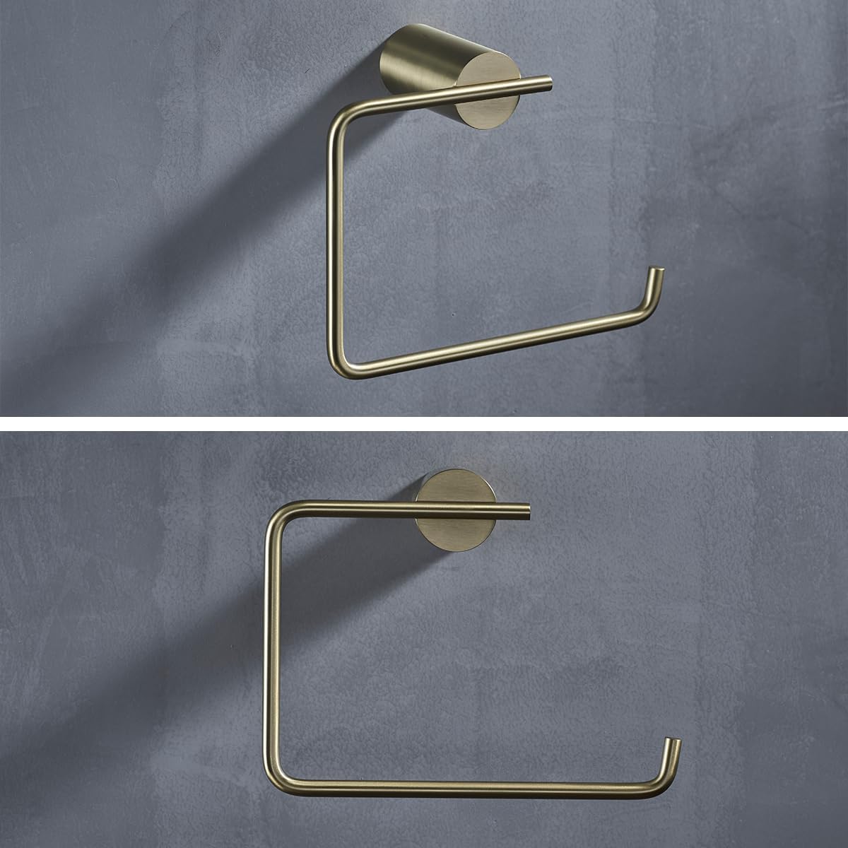 RANDOM Brushed Gold Towel Ring Wall Mounted Hand Towel Holder for Bathroom Solid SUS304 Stainless Steel Bath Hand Towel Hangers.RD-96068-5BG-2