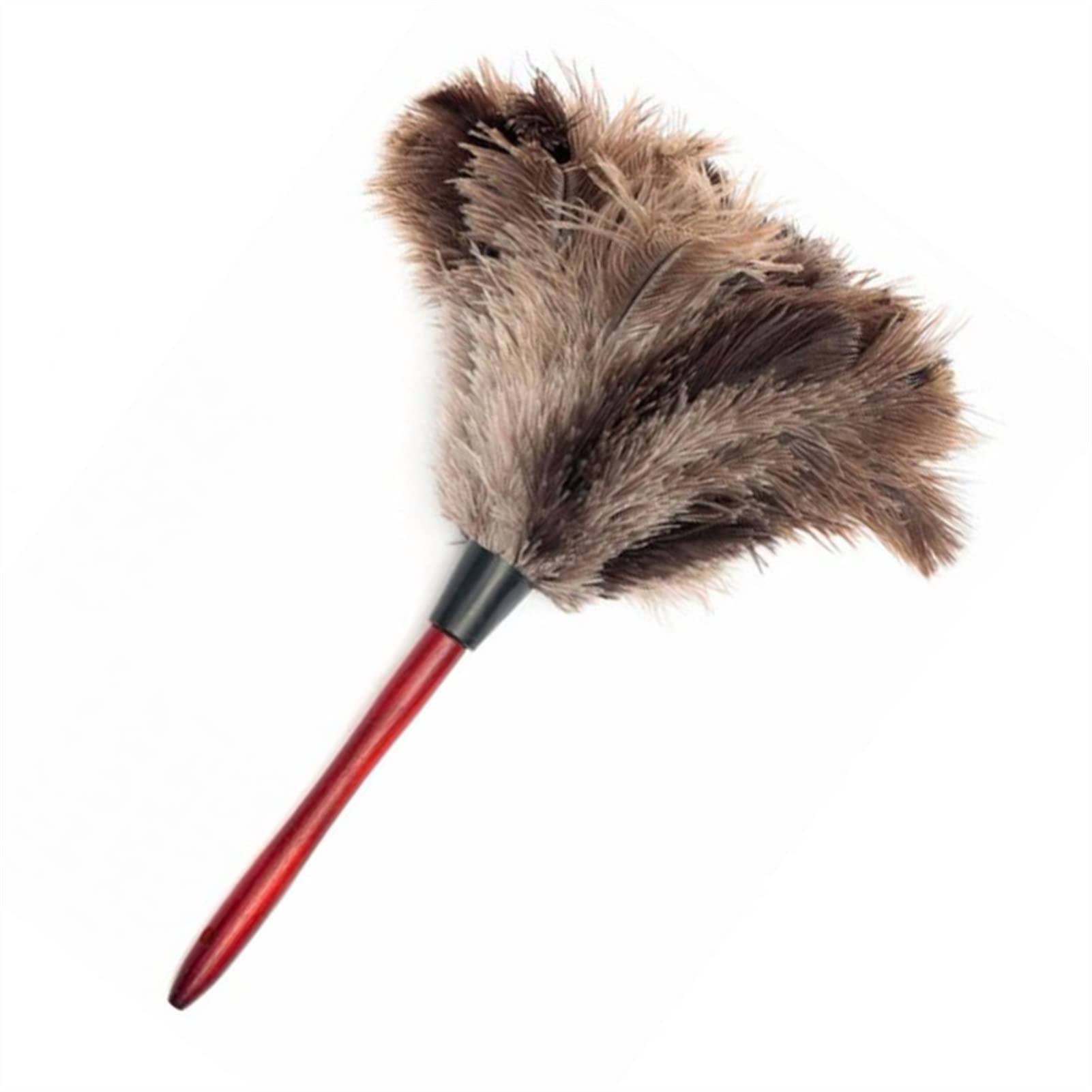 KFGISD, Soft Dusters Natural Ostrich Feathers Fur Wooden Handle Brush Dusters Household Dust Cleaning Tools Accessories Handle,Feather Duster