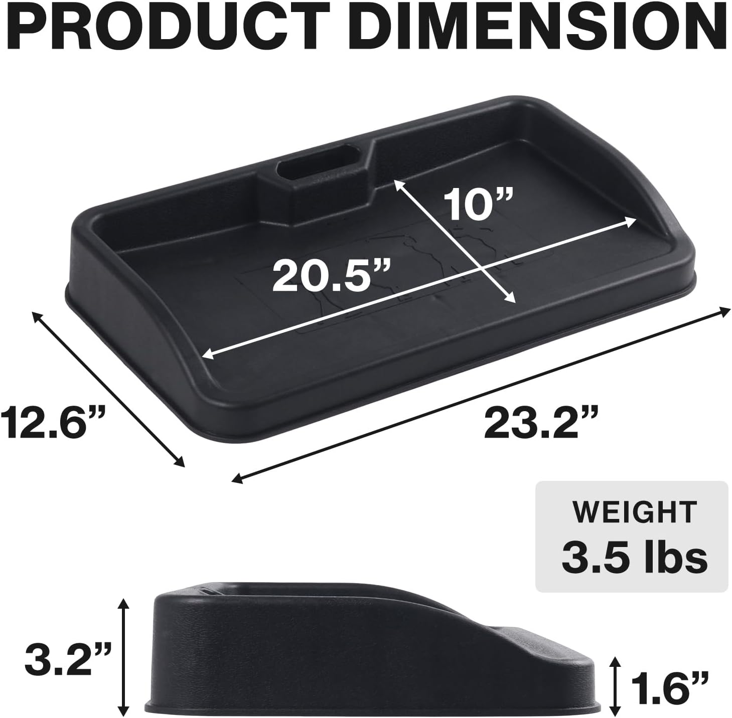 Japard 23" Wide Golf Ball Tray for Practice Mat, Simulator with Smart Phone Holder, 100 Balls Large Capacity ABS Plastic Indoor Outdoor Home Training Professional Grade