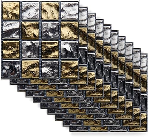 Miniatura 8 de 10 hojas de azulejos impermeables para despegar y pegar, para cocina, azulejos estilo mosaico mexicano de Talavera, azulejos autoadhesivos, azulejos