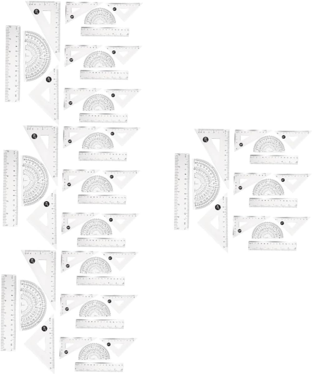 VILLCASE 16sets Drafting Rulers Scale Precise Measuring Kit for Students Architects Engineers Artists and Designers Essential Geometry Tools for Accurate Drawing and Measurement