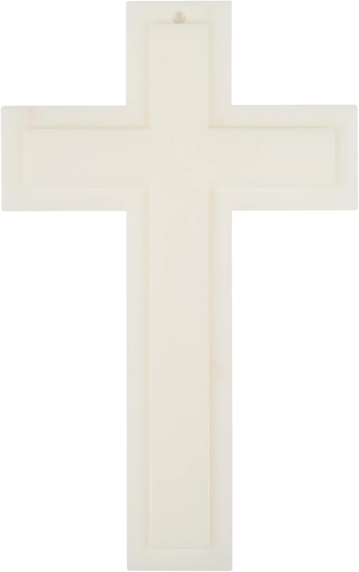 Dicksons Large Luminous White Cross White 6 x 10 Plastic Glow in The Dark Wall Plaque
