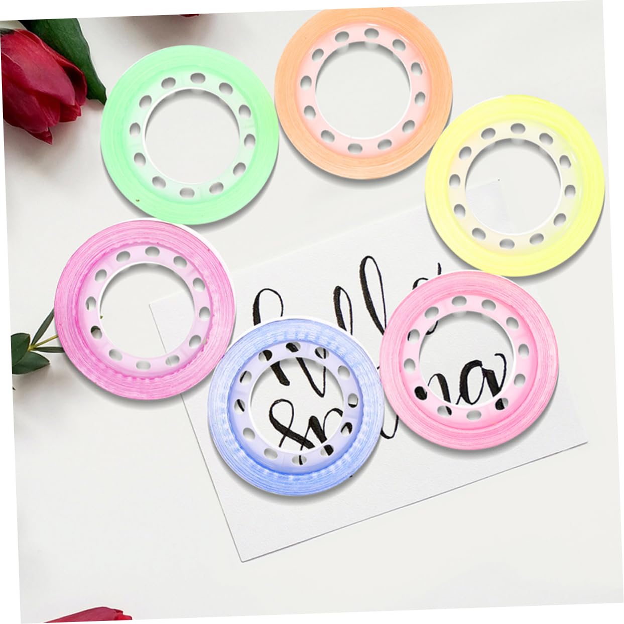 4 Sätze Farbe Transparentes Klebeband Doppelt Klebrig Versandklebeband Nachfüllungen Dichtungsbänder Dichtungsband Durchsichtiges Klebeband Unsichtbares Packband Bopp Rollen * 4