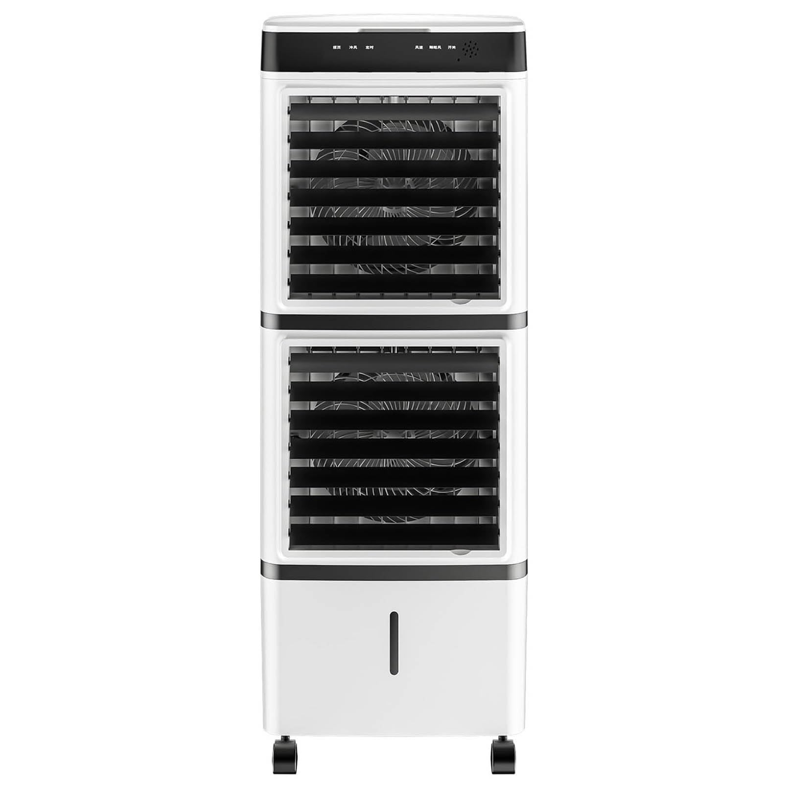 ZHENCHAO Portable Oscillation Cooling Fan with 3 Speeds, Evaporative Air Cooler with 12H Timer, Remote Control Tower Fan for Home, Office, and Bedroom Use