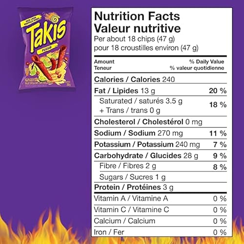 Takis Fuego Spicy Chili Pepper And Lime Rolled Tortilla Chips, 280G/9.8Oz (Pack Of 2) Shipped From Canada #TOP5