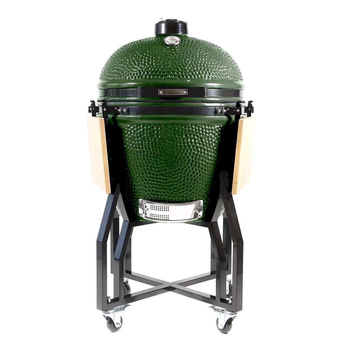 INTEC - Barbecue a Carbone Kamado in Ceramica Verde Ø 56cm 22 Pollici - Griglia da Esterno 122.1 x 69.6 x 117.4cm