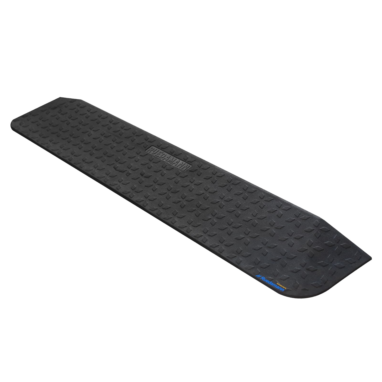 Ruedamann 1-1/2" Rise Rubber Threshold Ramp, 42.9" Wide Wheelchair Ramp, 2200 Lbs Capacity, Entry Ramp, Curb Ramps with Non-Slip Surface, Door Ramps for Wheelchairs, Scooter, Power Chairs, Driveways