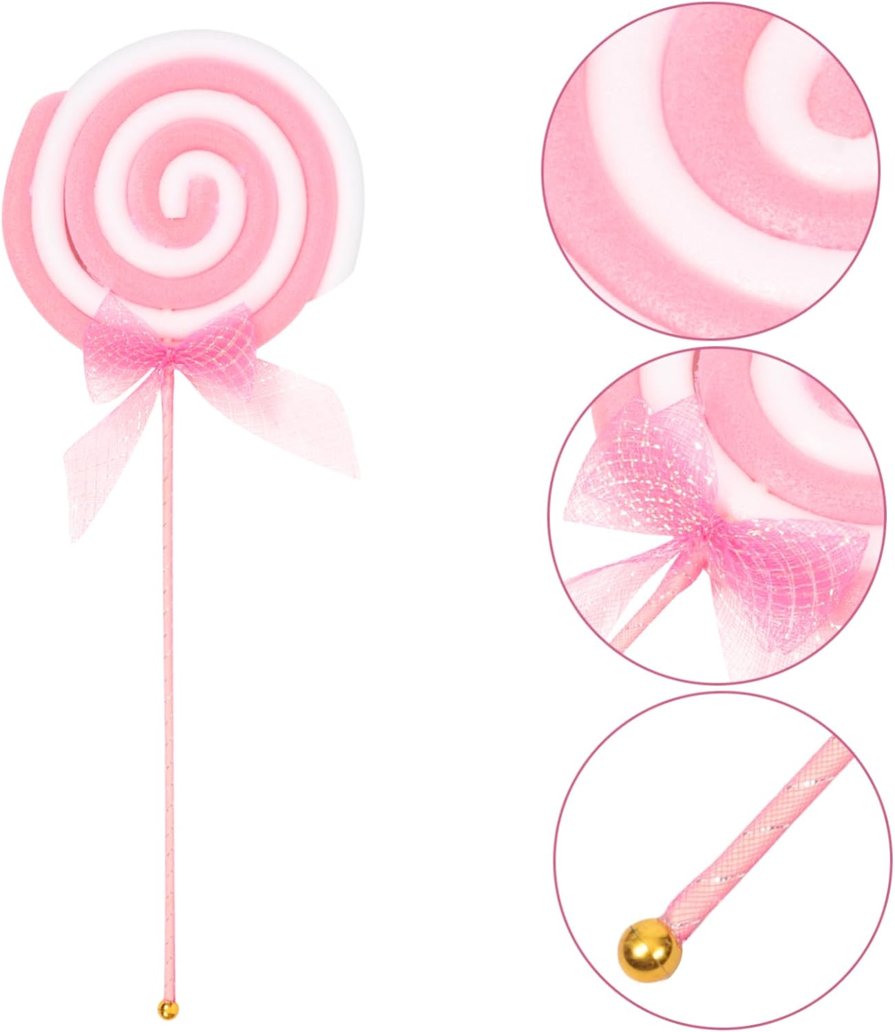 2pcs Realistic Simulation Lollipop Models for Party Decorations Photo Props Christmas Festival