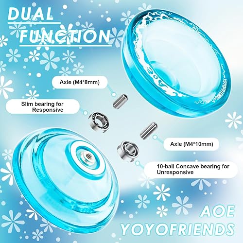 Miniatura 2 de yoyofriends AOE YoYo profesional que no responde, Yoyo de doble propósito para principiantes niños y adultos avanzados, yoyo ancho de plástico con