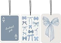 Vista 13 de Ambientador de Coche Retro con Lazos de Leopardo 4 Piezas, Accesorios de Coche con Estampado de Guepardo Bola 8 de la Suerte para Interior, Lazos