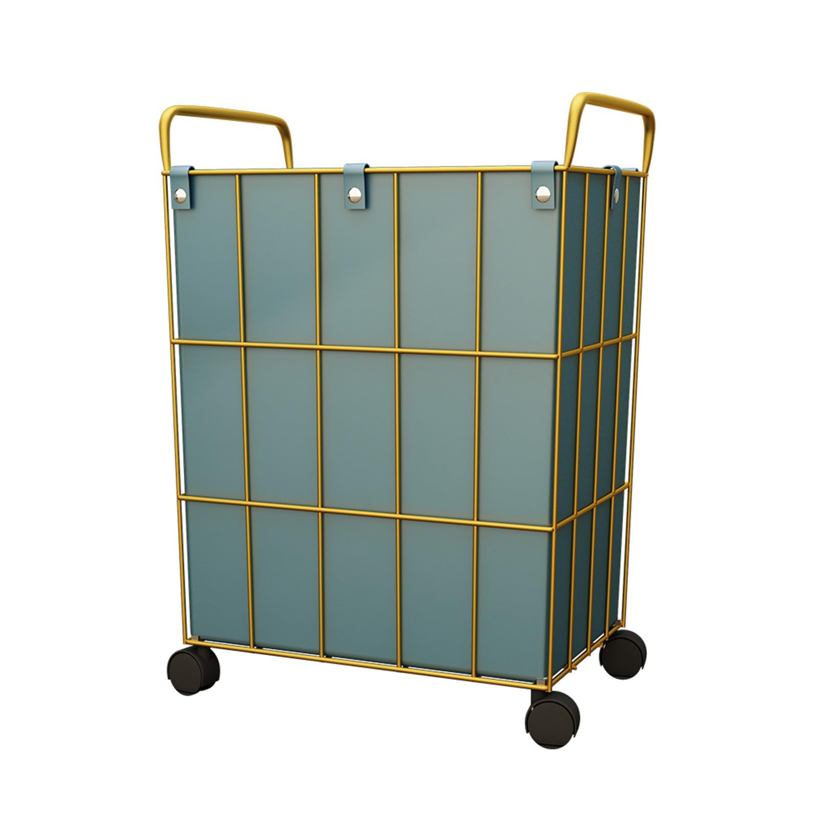 Light Luxury Iron Dirty Clothes Basket, Household Laundry Basket, Storage Basket with Lid, Bathroom Dirty Clothes Basket