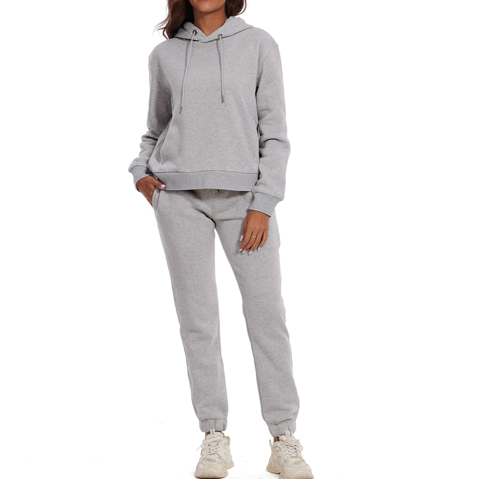 Eylhot Women 2 Piece Sweatsuits Outfits Long Sleeve Tracksuits Hoodies and Jogger Matchign Set Travel Airport Outfits