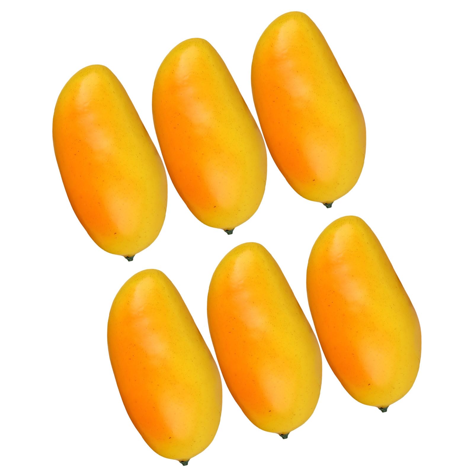 LSTTBO 6Pcs Realistic Fruit Mangos Decoration Assorted Realistic Mangos Models for Table Decors and Visual Merchandising Fruit Decors