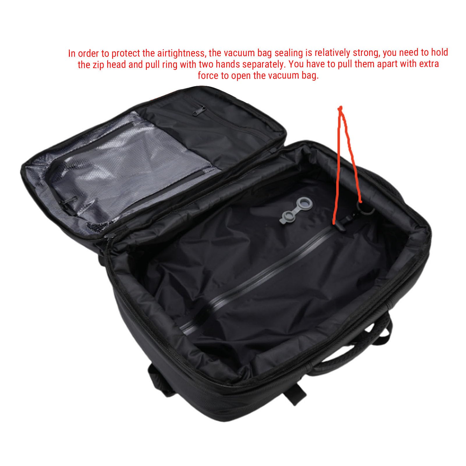Dpofirs Mochila de Mano Expandible a Prueba de Agua y Compresión Al Vacío con Cerradura para Viajes de Negocios, Material de Tela Oxford, Capacidad de 25-60L