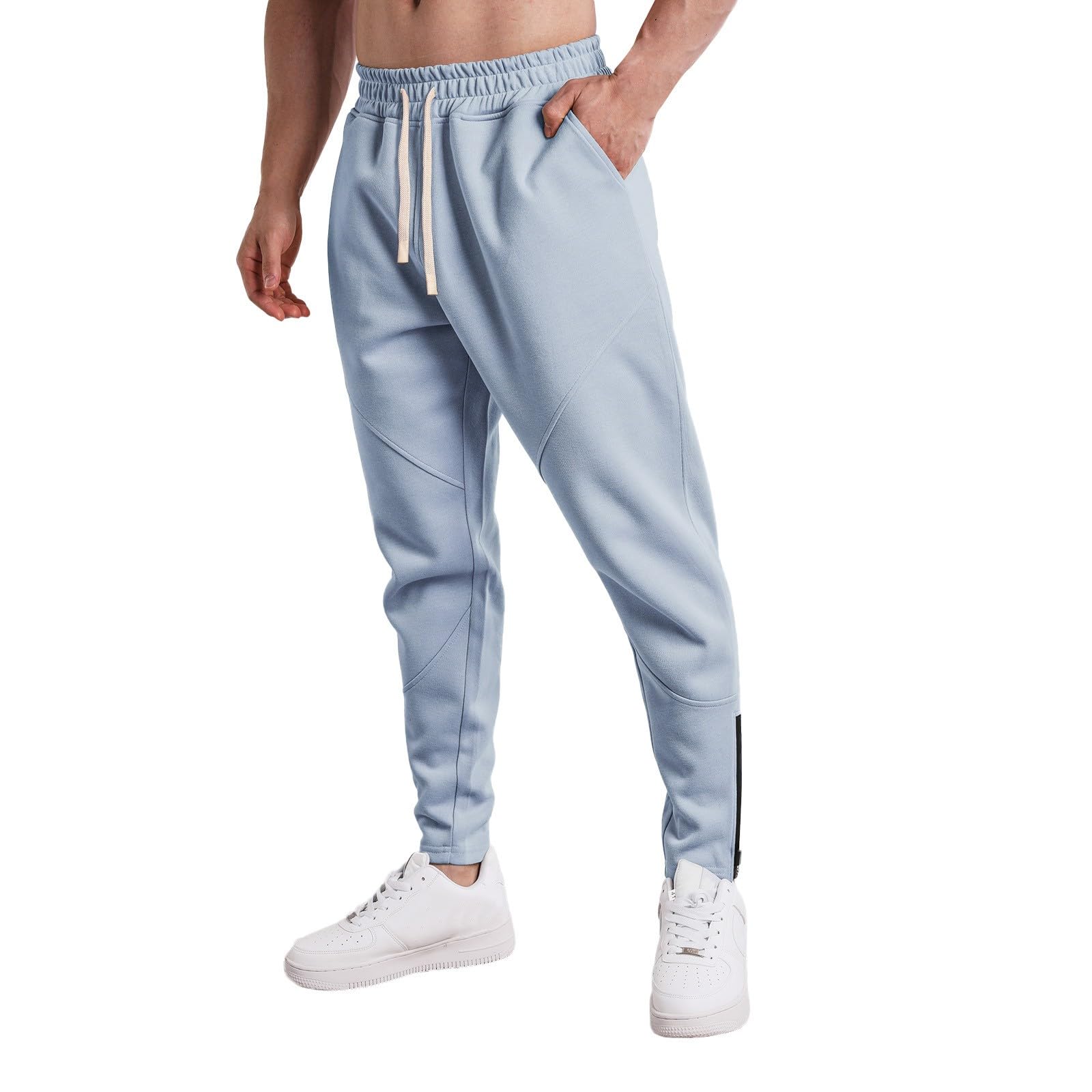 Pantalones de senderismo para hombre, robustos, multibolsillos, cómodos, esenciales, cargo, impermeables, informales, ajustados, con piernas estrechas