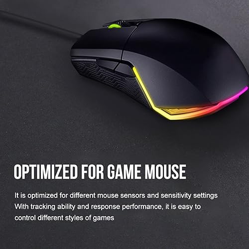 Miniatura 6 de Alfombrilla de mouse grande RGB para juegos para escritorio, alfombrilla de mouse LED, 7 colores de iluminación y 3 modos dinámicos, alfombrilla de