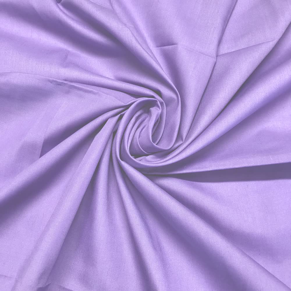 Plain Polycotton Fabric 60+ Colours Poly Cotton Dress Craft Sold Per Meter (Violet 52)