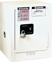 Vista 21 de Justrite Gabinete de almacenamiento inflamable para encimera de cierre manual de 12 galones, acero de calibre 18, 1 estante, gabinete de fuego de 1
