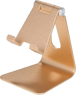 Z20 - Soporte ajustable para teléfono celular, plegable, de aleación de aluminio, soporte giratorio de 270°, compatible con teléfonos inteligentes, tabletas, para escritorio, mesita de noche (tamaño