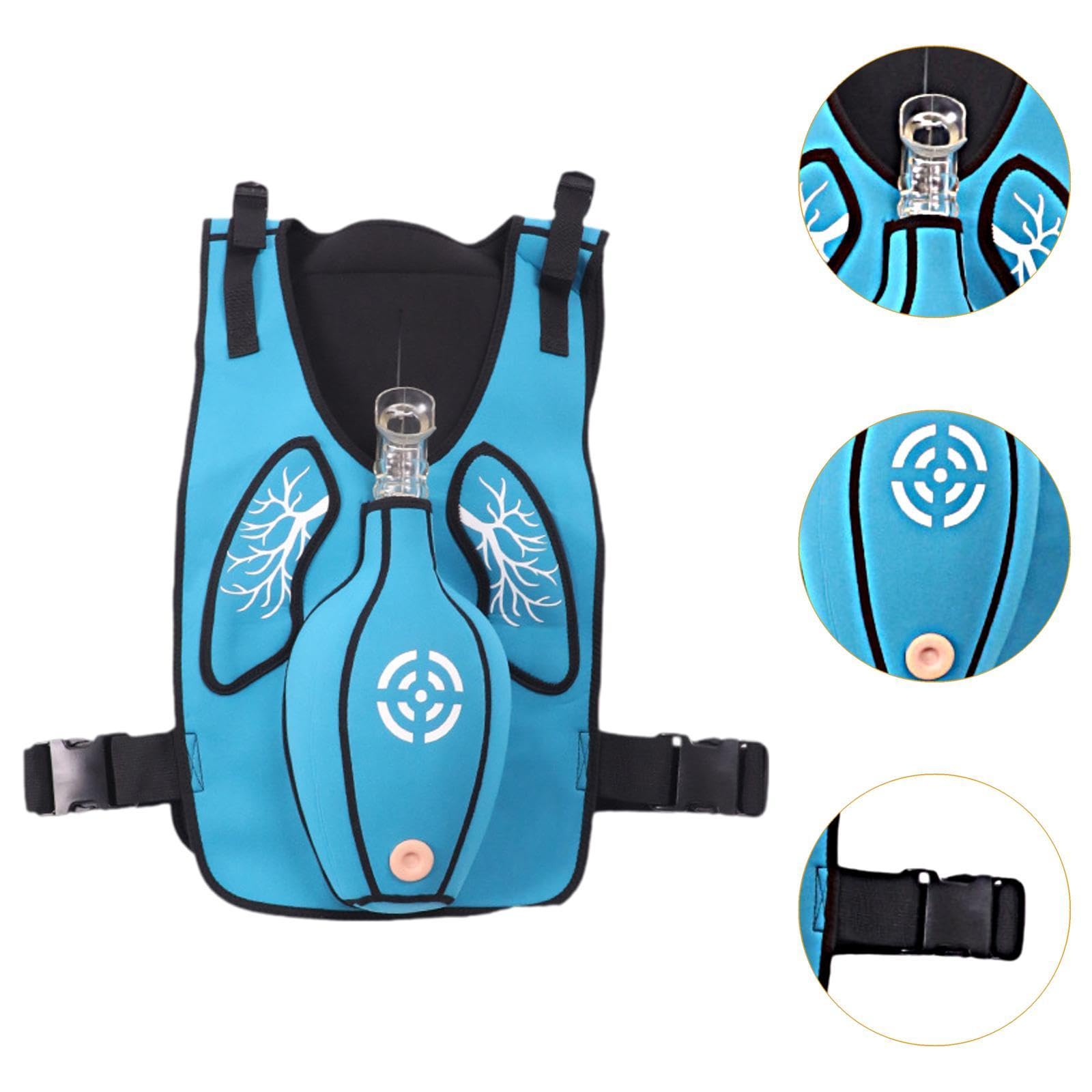 Anti Soffocamento Gilet Heimlich per Addestramento Emergenza Modello Pratica Respiratoria Dispositivi Didattici per Insegnamento Accessori So, Blu per Gli Adulti