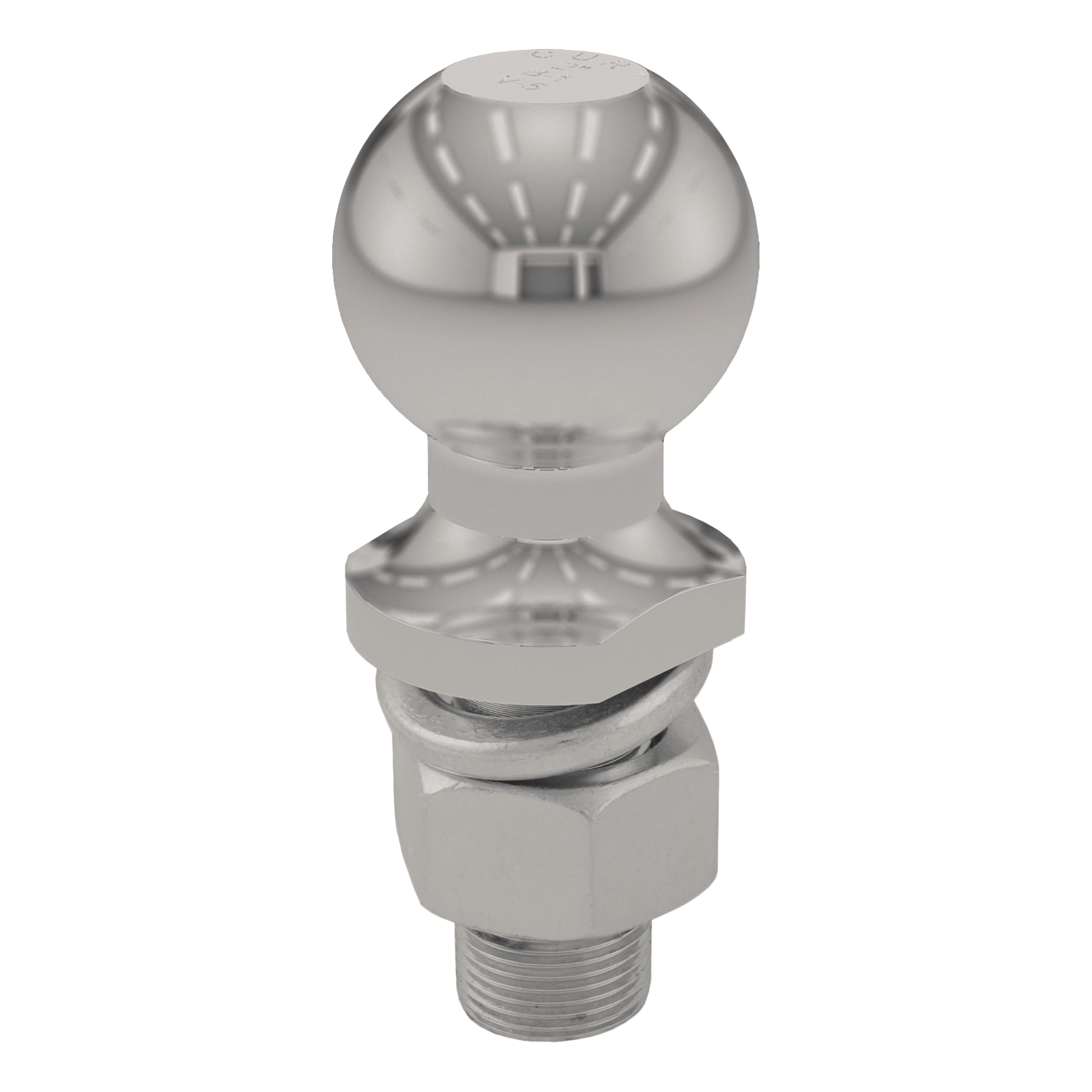 40053 Stainless Steel Trailer Hitch Ball, 6,000 lbs, 2-Inch Diameter, 1 x 2-1/8-Inch Shank