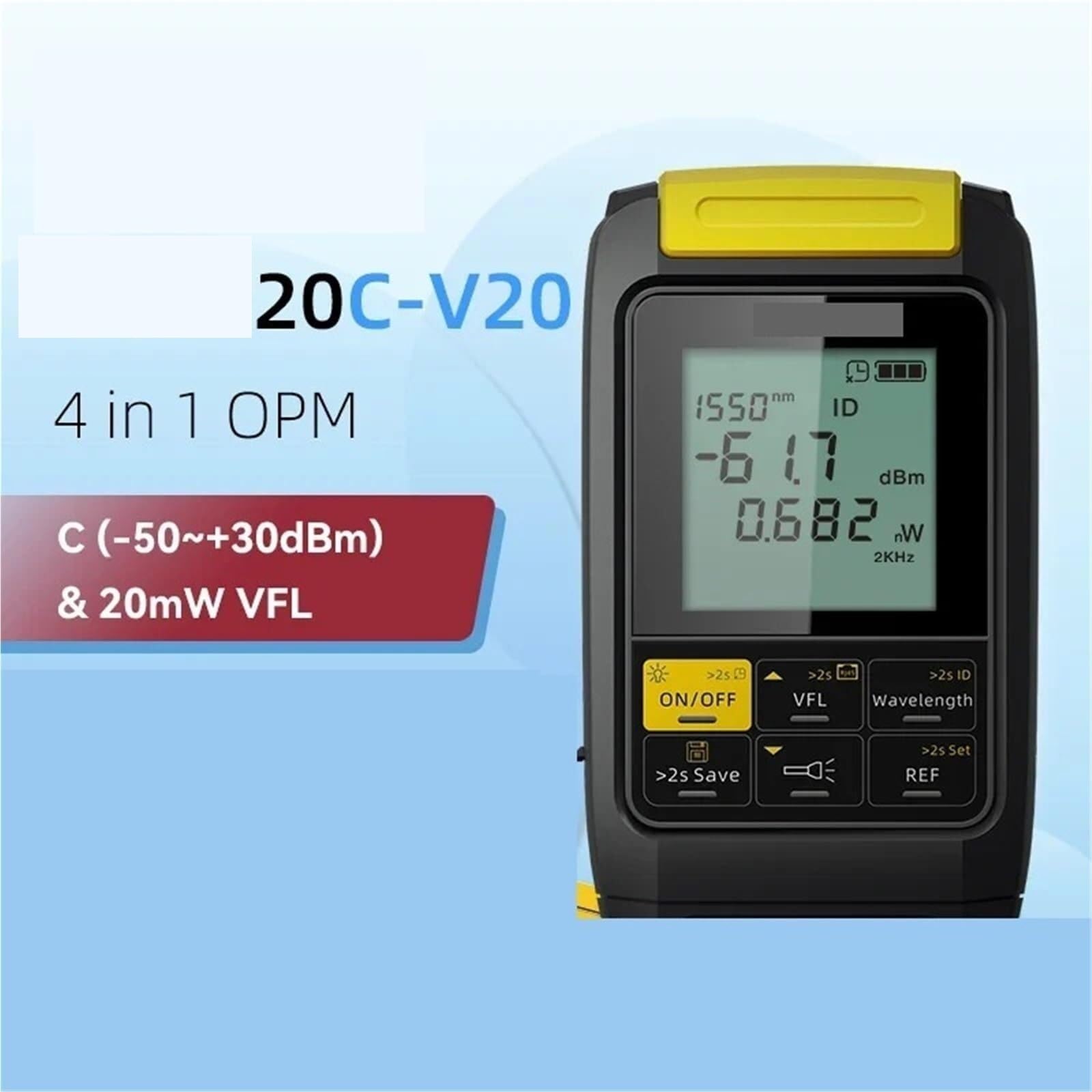 Tester Cavo Di Rete VFL E Misuratore Potenza Ottica 4-in-1