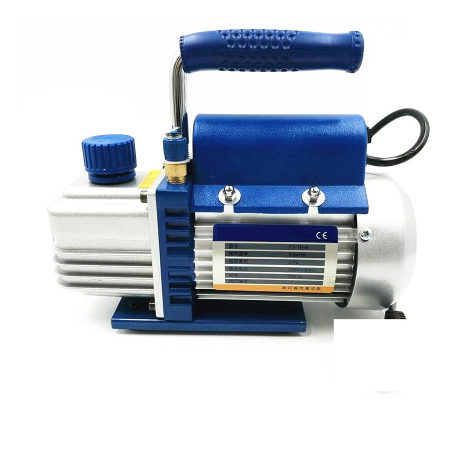 150 W Vakuumpumpe FY-1H-N Klimaanlage, Fluorid-Werkzeug, Vakuumpumpen-Set mit Kältemitteltabelle, Manometer, Kältemittelrohr Für Anfänger und Heimwerker