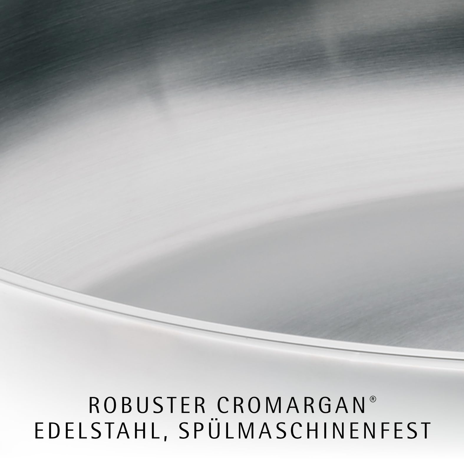 WMF Profi Bratpfanne 28 cm, Edelstahlpfanne unbeschichtet, Cromargan Edelstahl Pfanne Induktion, für alle Herdarten geeignet, backofenfest, spülmaschinengeeignet