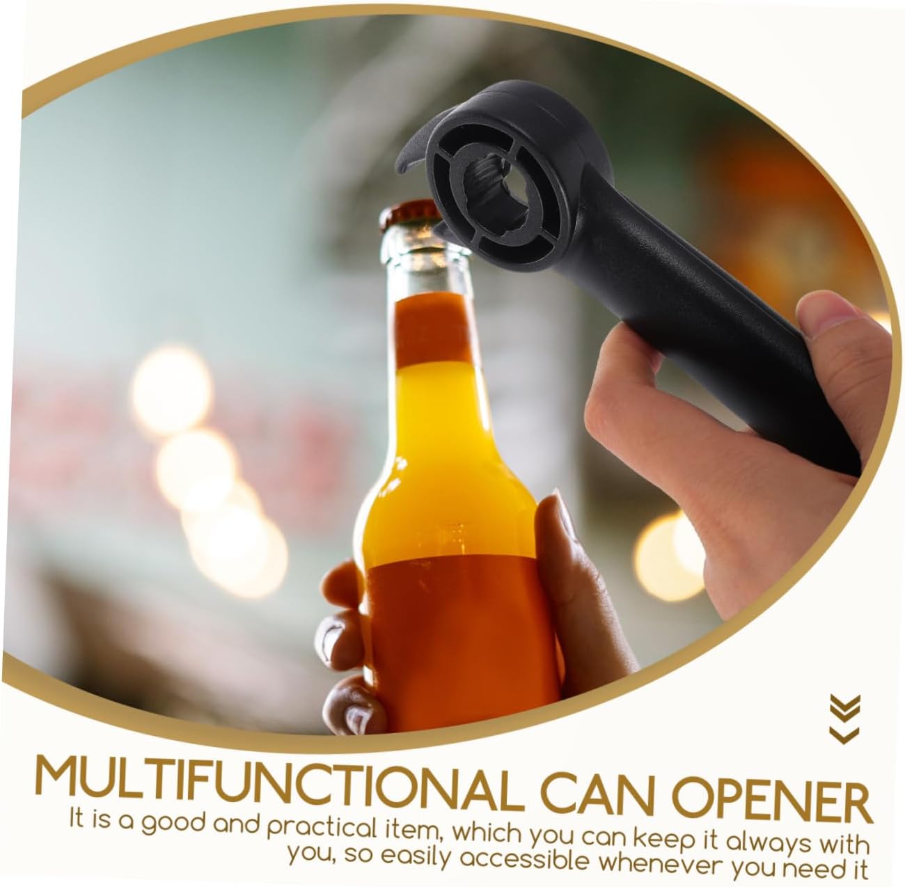 KICHOUSE Portable Multi-function Can Opener Tool for Home Use Ergonomic Design for Smooth Edge for Weak Hands Construction