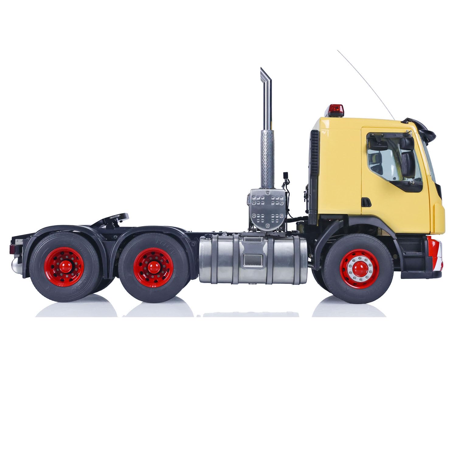1/14 6x6 RC tractor camión 3 ejes pintado montado montado teledirigido modelo de coche