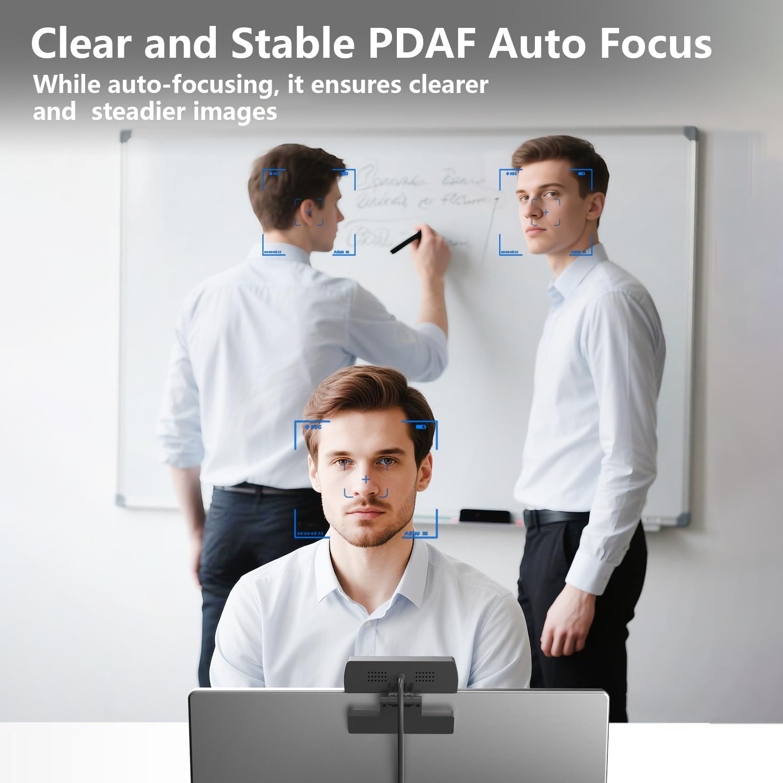 Webcam 4K per PC - Fotocamera per computer 4K Ultra HD con autofocus PDAF, microfono con cancellazione del rumore AI, Plug & Play USB, FOV 80° e correzione dell'illuminazione automatica per laptop e