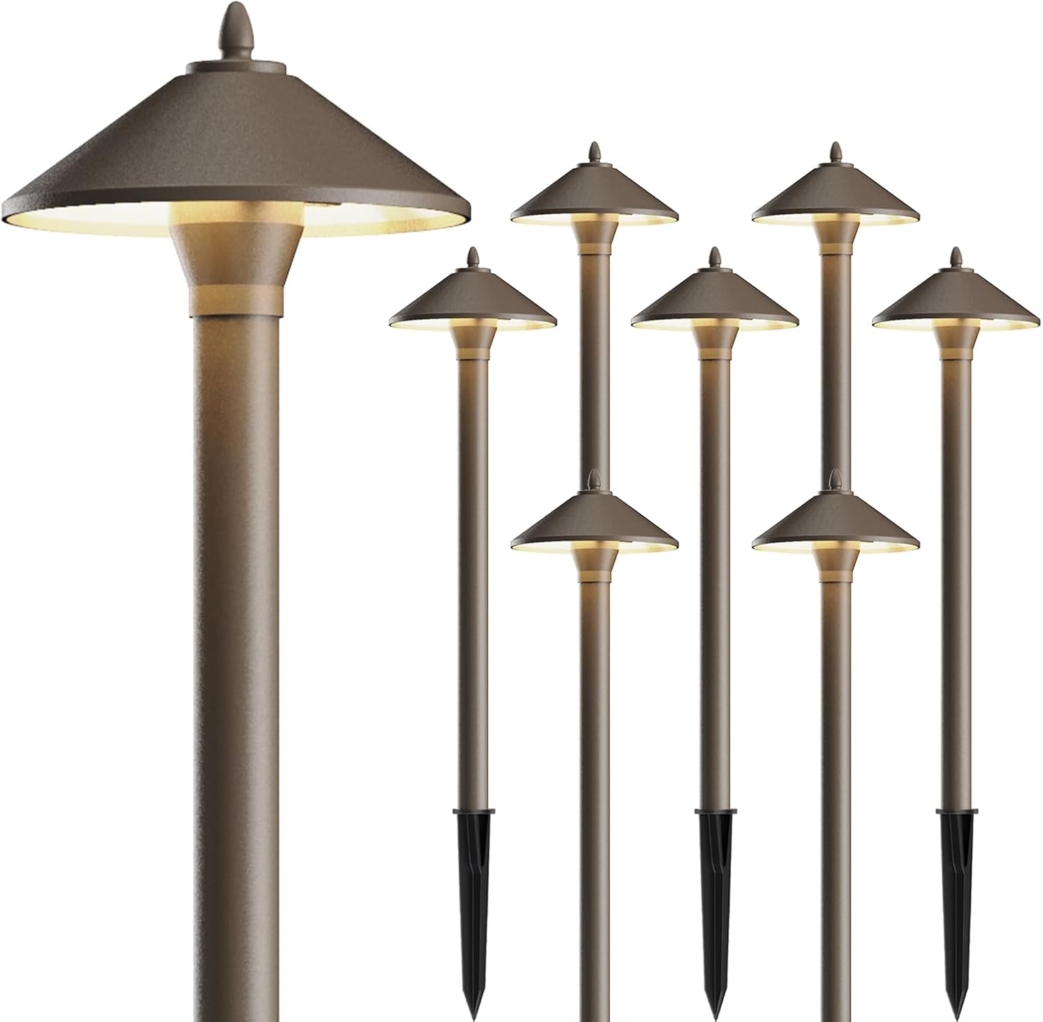 Malibu 8PK Outdoor Low Voltage Pathway Lights 10W Pro Style Landscape