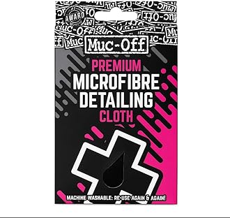 Microfiber Detailing Cloth - Compact Cleaning Cloth for Bicycle and Motorcycle Care - Polishing Cloth for Helmets, Visors and Goggles, Black