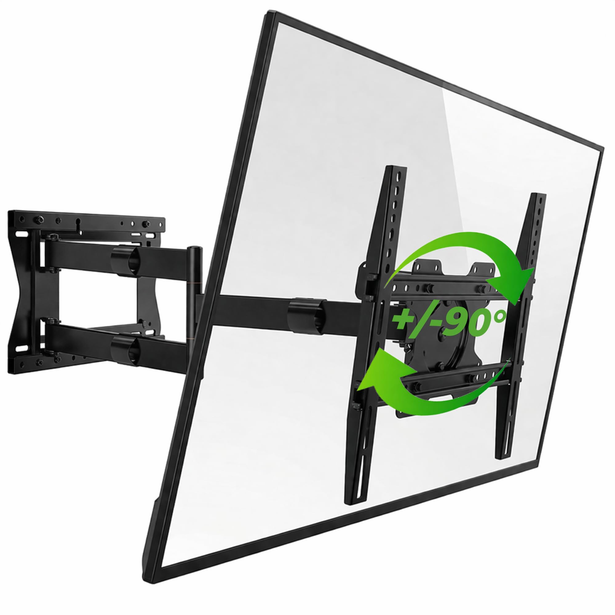 XTRARM TiTon 120 cm Supporto TV Parete per 42–75 Pollici – Braccio TV Extra Lungo fino a 120 cm, Girevole e Inclinabile, Portata 40 kg, VESA fino a 400x400 mm, Gestione Cavi Integrata
