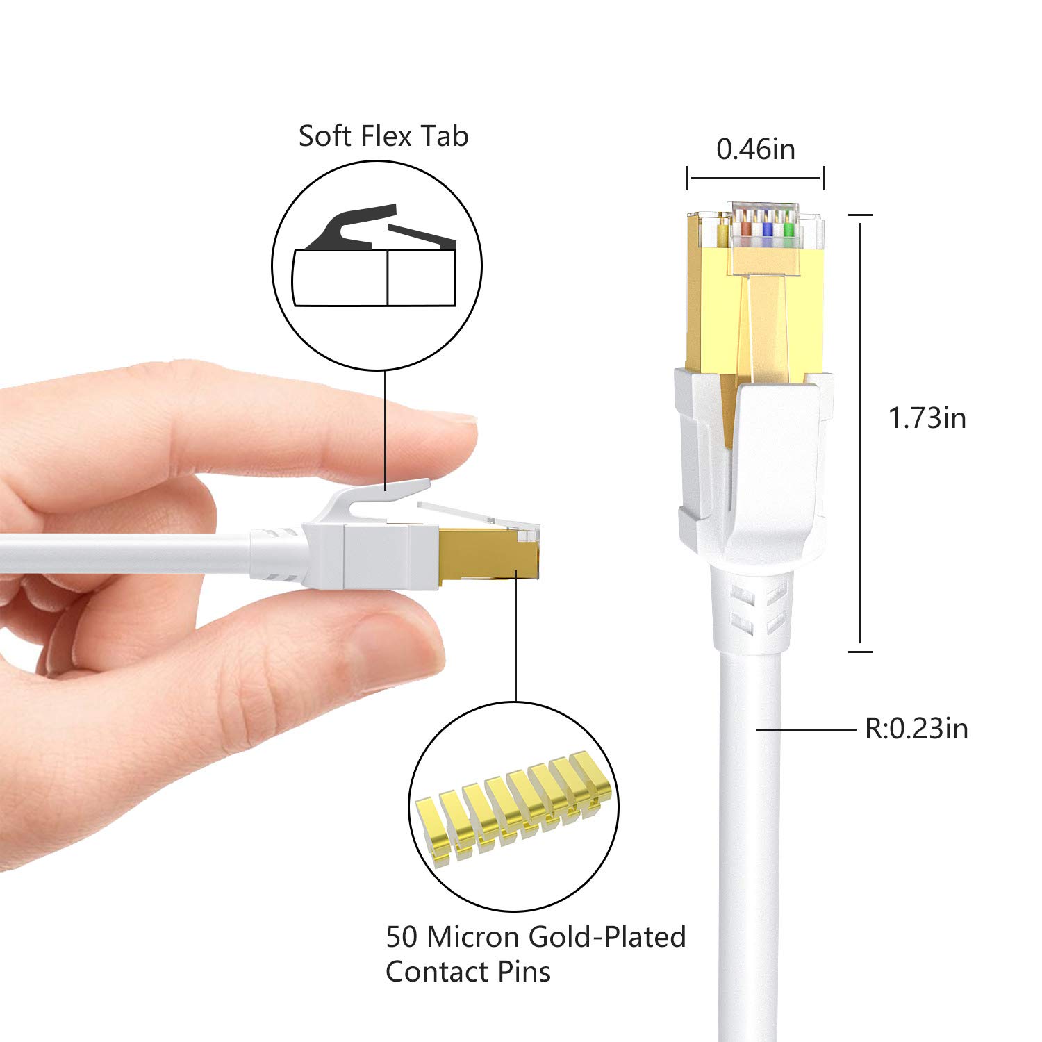 50% Off Discount BUSOHE Cat8 Ethernet Cable 25FT, Outdoor&Indoor, Shielded RJ45 LAN Internet Network Cable, 40Gbps 2000MHz Gigabit Patch Cord Wire for Modem, Router, Xbox, Faster Than Cat7/Cat6/Cat5 Network Black Black Friday - 60% OFF BUSOHE Cat8 Ethernet Cable 25FT, Outdoor&Indoor, Shielded RJ45 LAN Internet Network Cable, 40Gbps 2000MHz Gigabit Patch Cord Wire for Modem, Router, Xbox, Faster Than Cat7/Cat6/Cat5 Network Black