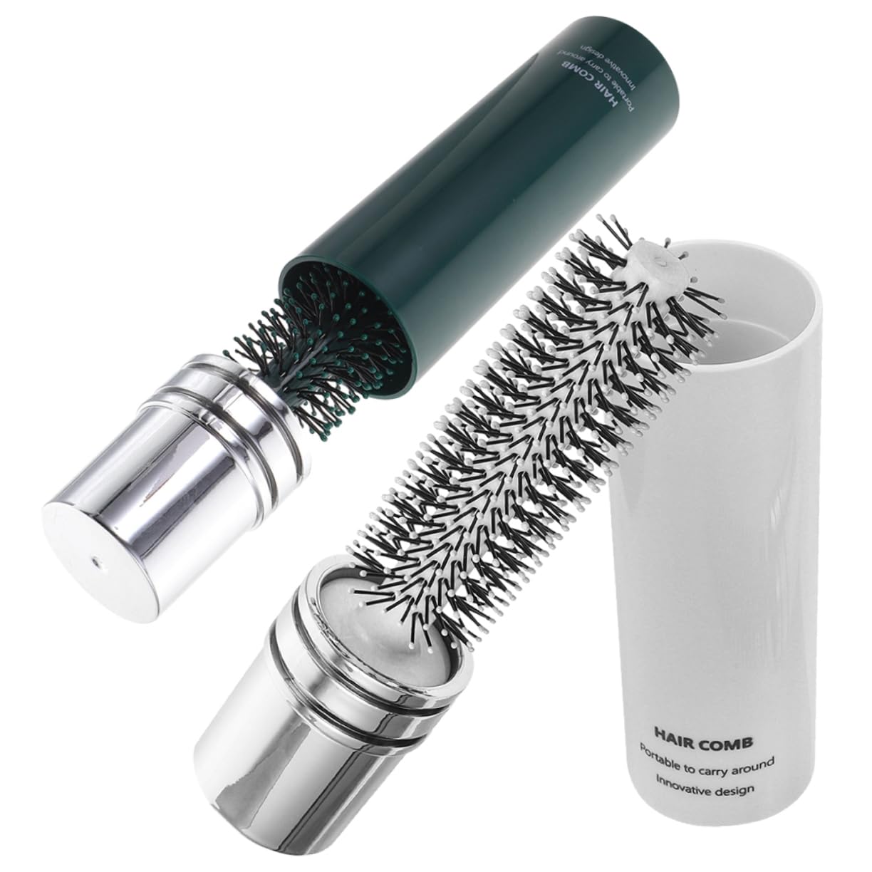 Healeved 4piezas Cepillo De Viaje Para Moldear Cabello Rizado Cepillo Antitirones Compacto Para Tipo De Cabello Masajea y Desenreda Fácil De Llevar y Usar