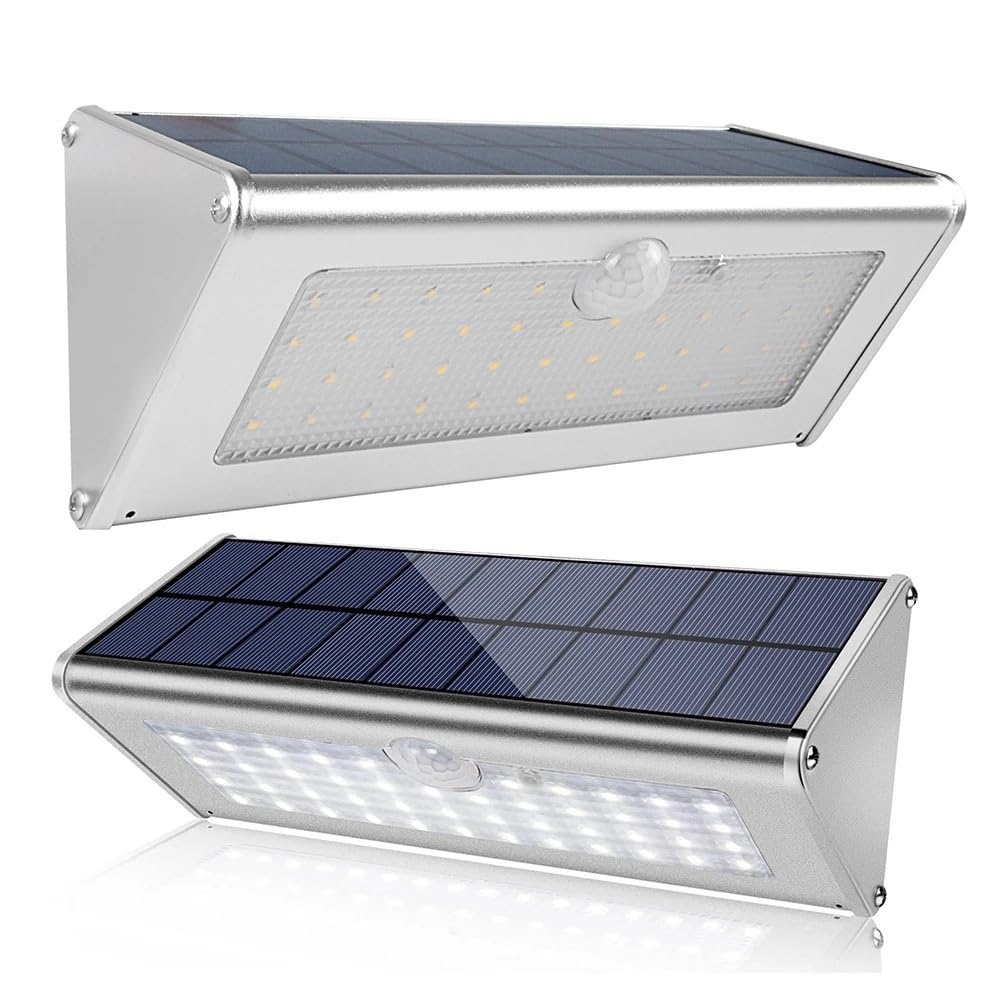 Reflektory zewnętrzne, Lampa solarna LED Zewnętrzna wodoodporna aluminiowa lampa ścieżkowa RIR z czujnikiem ruchu Zasilana energią słoneczną
