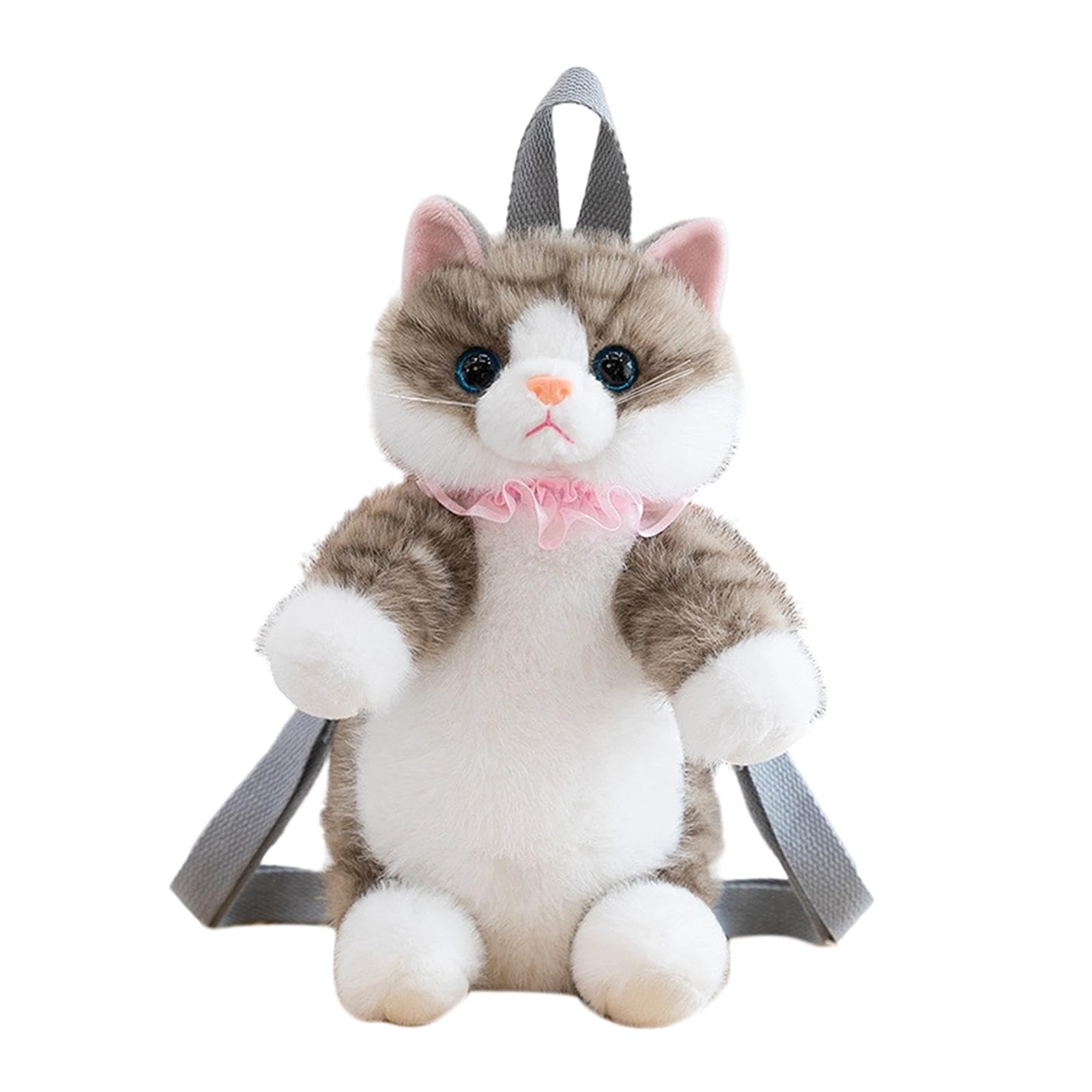 STYLEHEAVEN Cat Shaped Backpack Cartoon Women Gift Simulation Kitten Lightweight Daypack Brownish Gray|Clothing, Shoes & Accessories | Womens Handbags & Bags-picture-4