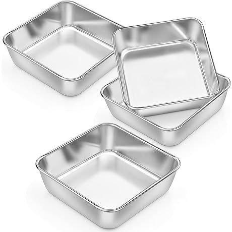 P&P CHEF 6 Inch Square Cake Pan for Effortless Baking