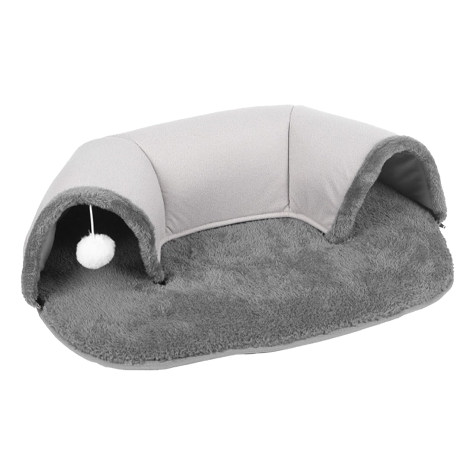 Tunnel de beignet de chat Teksome avec boule en peluche et nid doux