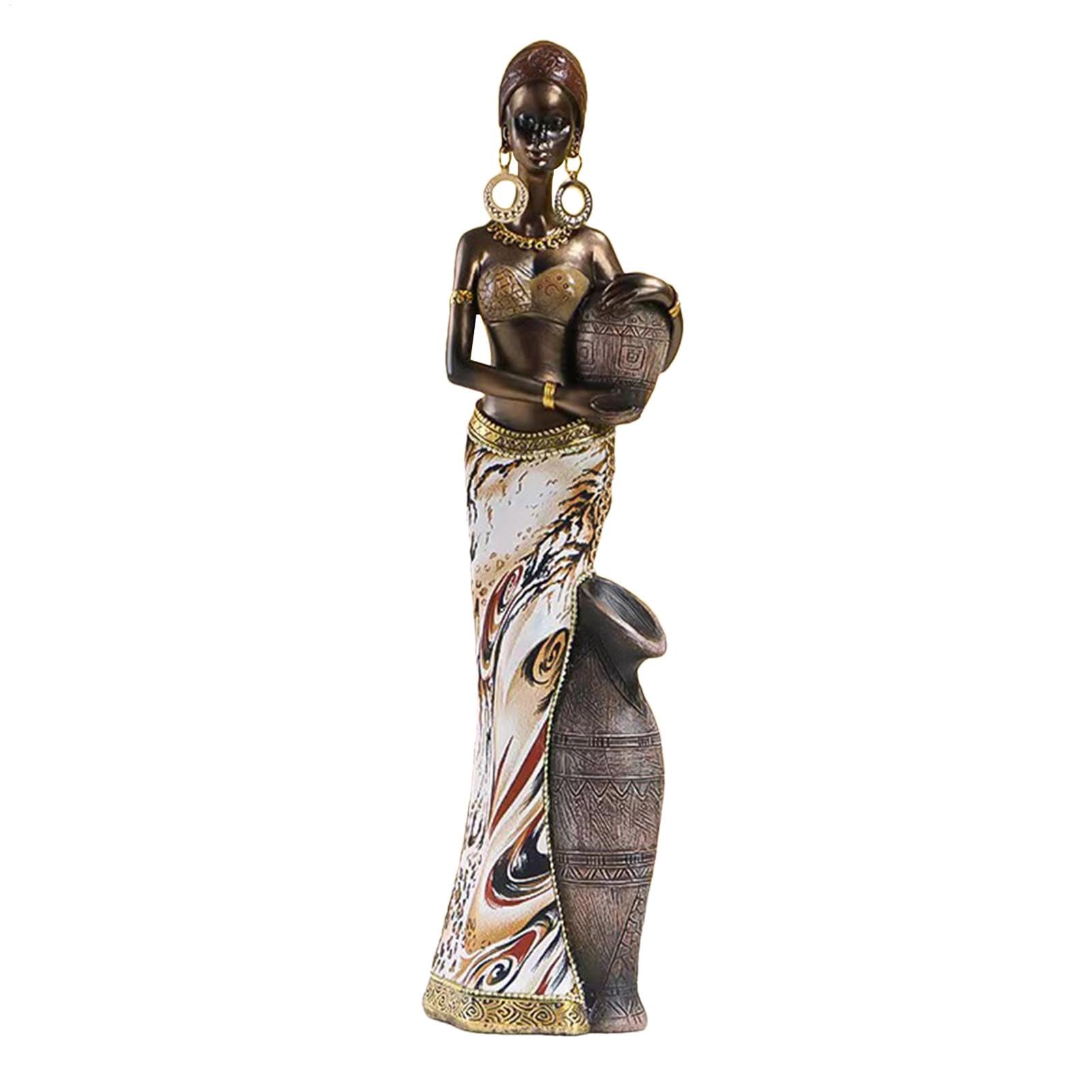 Scultura africana - Decorazione artistica tribale tradizionale, autentica statua africana fatta a mano | Ornamenti unici per la decorazione della casa della figura, pezzo di accento di opere