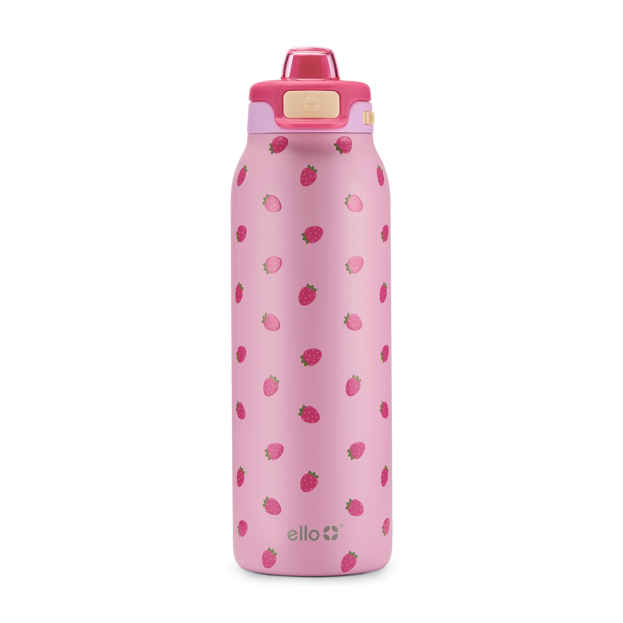 Ello Pop &amp; Fill Insulated Stainless Steel Water Bottle with Quick Fill Lid, Leakproof Locking, Sip or Chug Spout, BPA-Free, Double Wall Vacuum Insulated for Sports, Travel &amp; School- 22oz / 32oz / 40oz