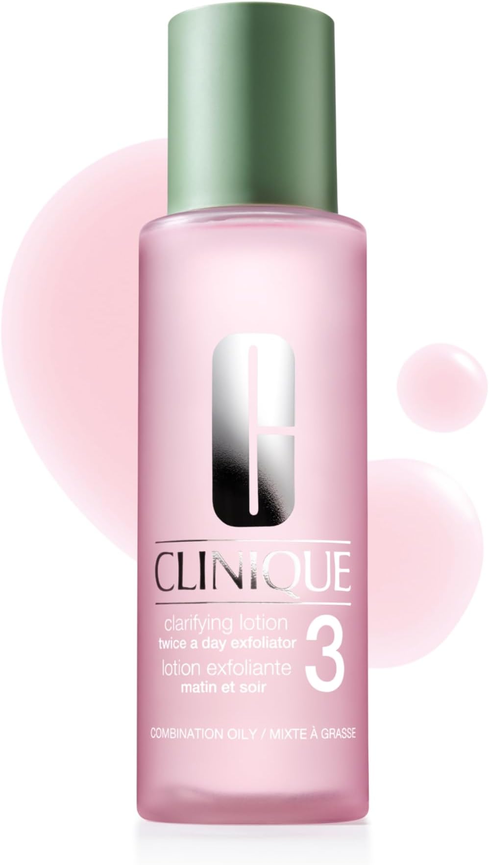Clinique 3-Step Clarifying Lotion Face Exfoliator 3 | Toner With Witch Hazel + Salicylic Acid | For Combination Oily Skin Types