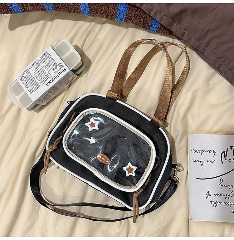 Cute Itabag Anime Crossbody Purse, Kawaii Japanese Harajuku Bowling Tote Aesthetic Shoulder Purse Sling Purse Ita Bag2