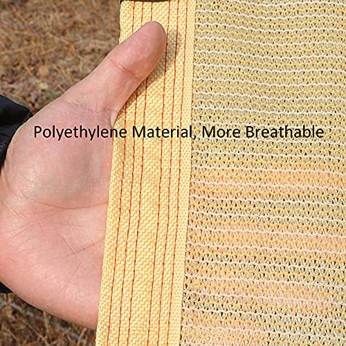 Filet d'ombrage beige 4mx4m en polyéthylène perforé avec oeillets pour jardin - 5