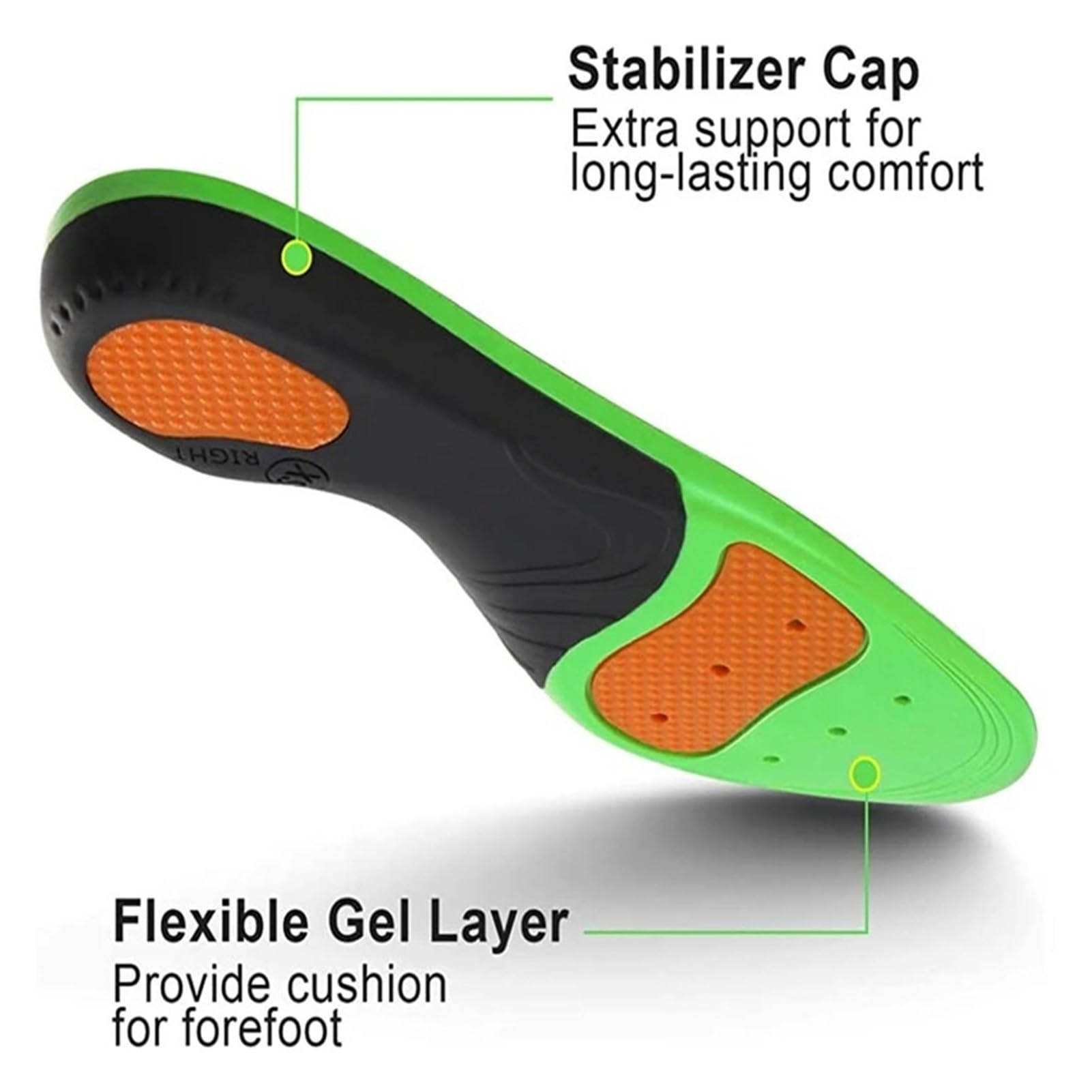 Plantillas de Soporte de Alto, Suela de Zapatos ortopédicos for pies, Almohadilla for, Alivia el Dolor de Fascitis Plantar, Calzado Deportivo(EU36-38)
